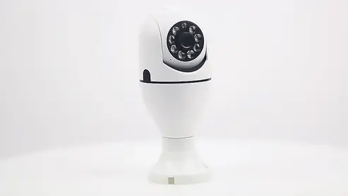 WiFi Smart Panorama Camera 🔒 – 360° Bulb Security Camera | Night Vision | Mobile App Control 📲