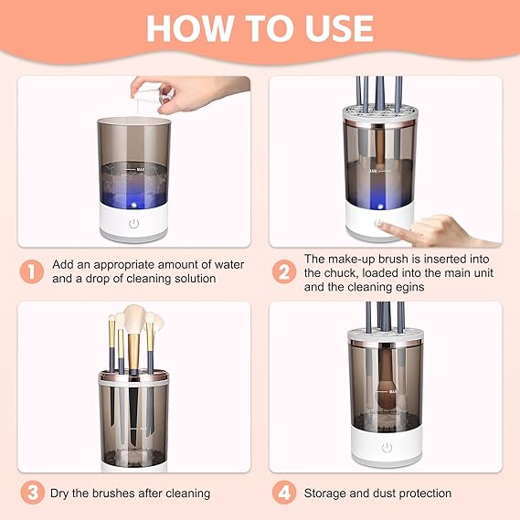 ✨ Automatic Multi Brush Cleaner – Sonic Vibration Makeup Brush Washer 🧼💄 |