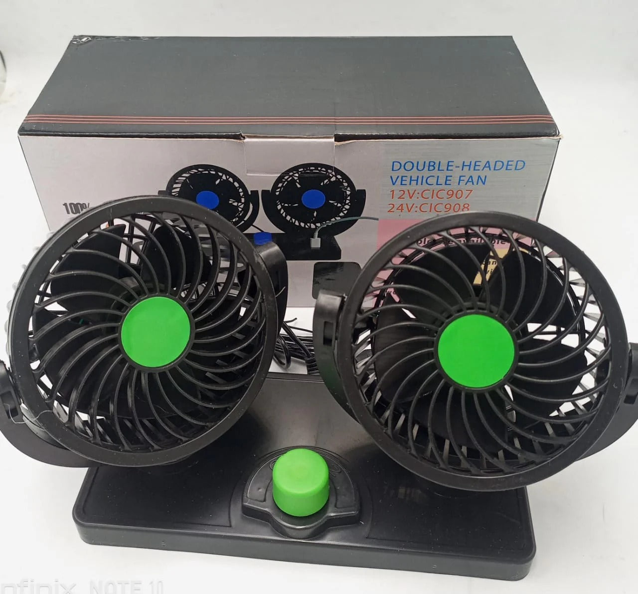 Portable Car Fan 🚗❄️ | 360° Rotatable Electric Cooling Fan with Adhesive Base & Low Noise