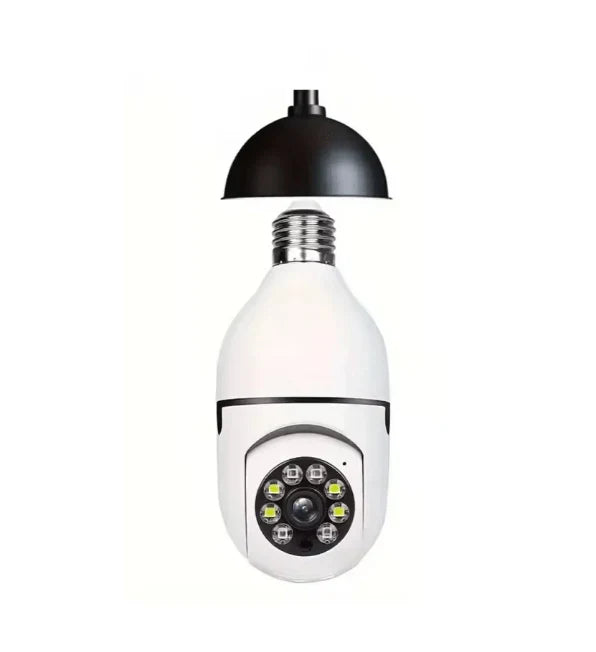 WiFi Smart Panorama Camera 🔒 – 360° Bulb Security Camera | Night Vision | Mobile App Control 📲
